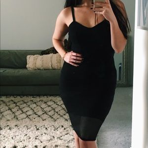 Express Mesh Midi Club Dress